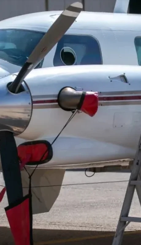 Avión que formaba parte de la lucha activa contra el granizo en la provincia de Mendoza.