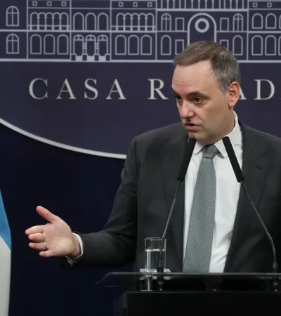 El vocero presidencial, Manuel Adorni /