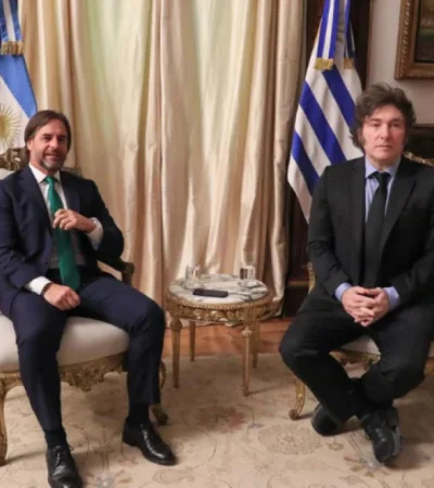 Javier Milei y Luis Lacalle Pou se reunieron en la tarde de este miércoles