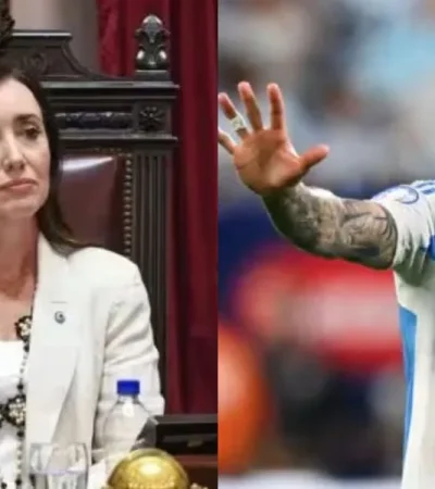 Victoria Villarruel y Enzo Fernández.