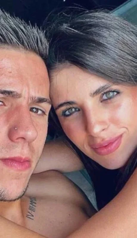 Enzo Fernández con su ex Valentina Cervantes.