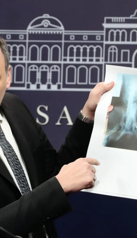 Un beneficiario presentó una radiografía de un perro