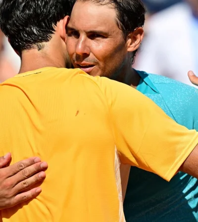 El abrazo de Borges y Nadal