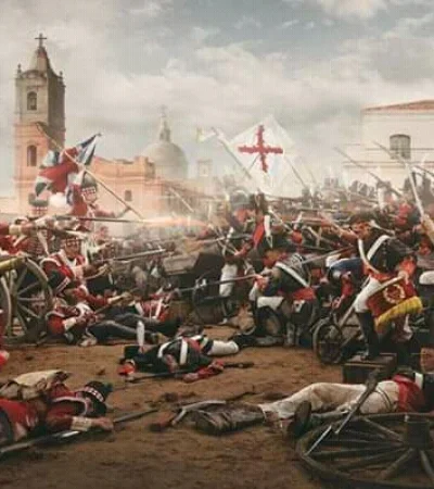 Heroica defensa de Buenos Aires en las invasiones inglesas.
