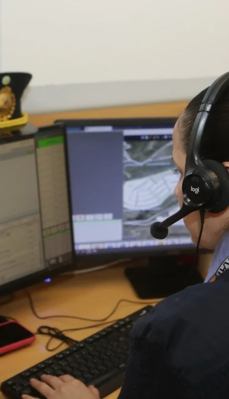 Vigilancia desde el centro de control