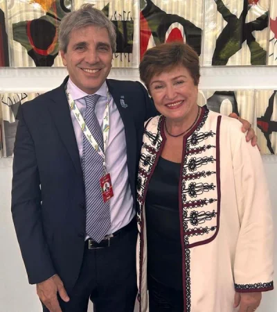 Luis Caputo y Kristalina Georgieva