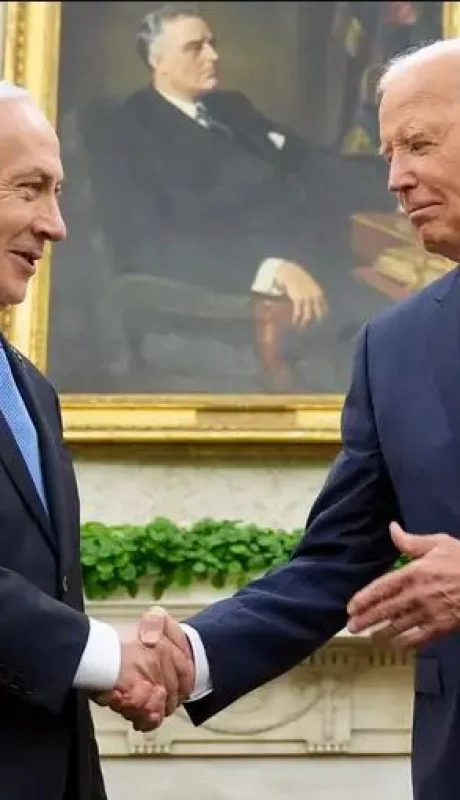 Biden y Netanyahu se reunieron en la Casa Blanca.