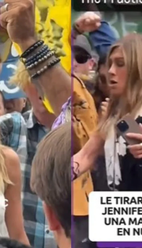 Jennifer Aniston fue rociada con pintura en Nueva York.