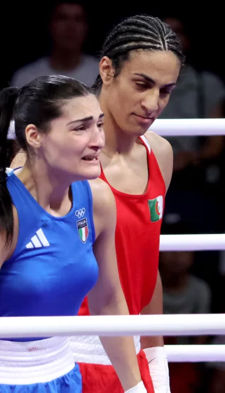 La italiana se retiró llorando del cuadrilátero.