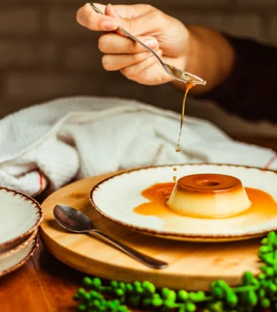 Flan de dulce de leche
