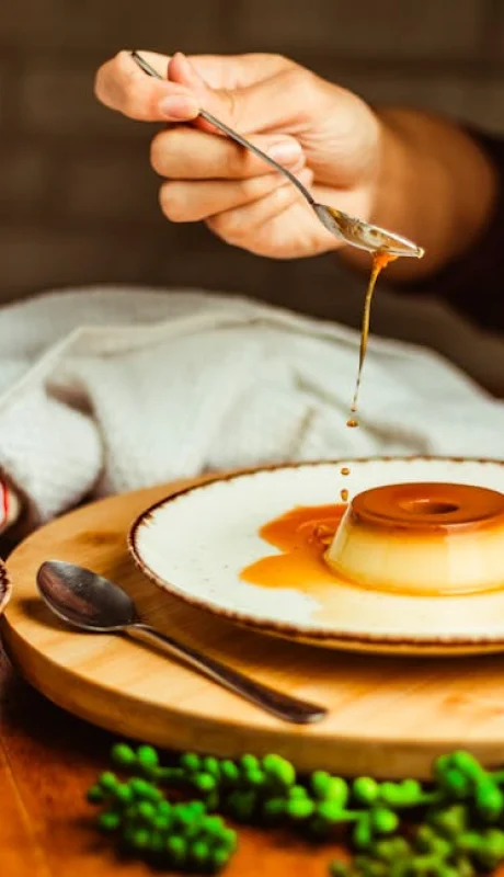 Flan de dulce de leche