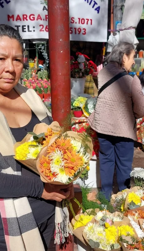 Margarita Flores tiene un puesto en el centro mendocino