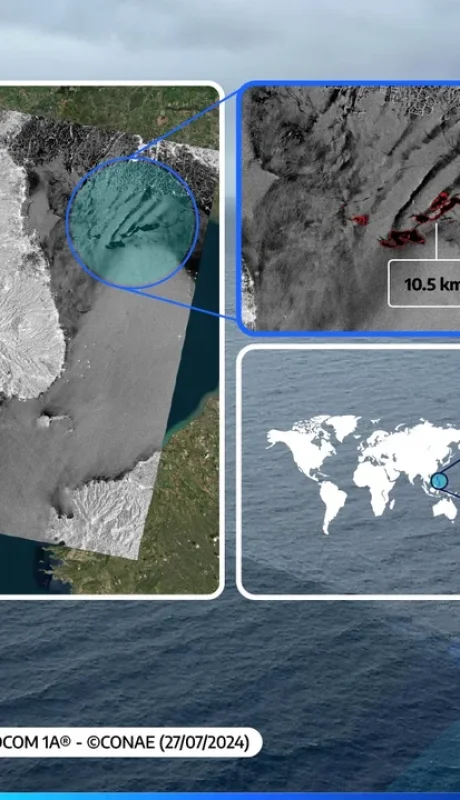 La imagen que tomó el satélite