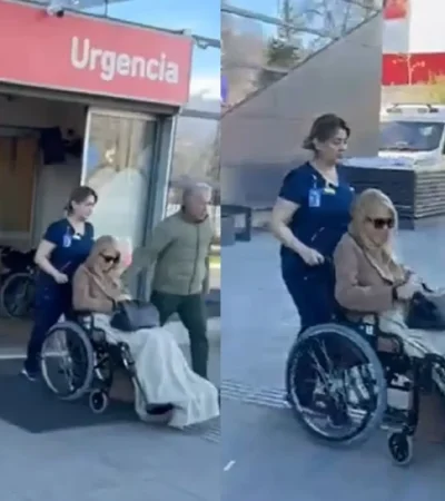 Saliendo de una clínica de Santiago