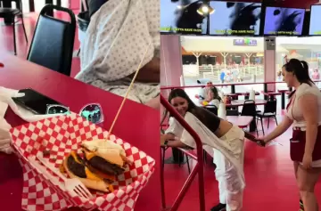 No terminás la hamburguesa, y recibís tres nalgadas con una tabla