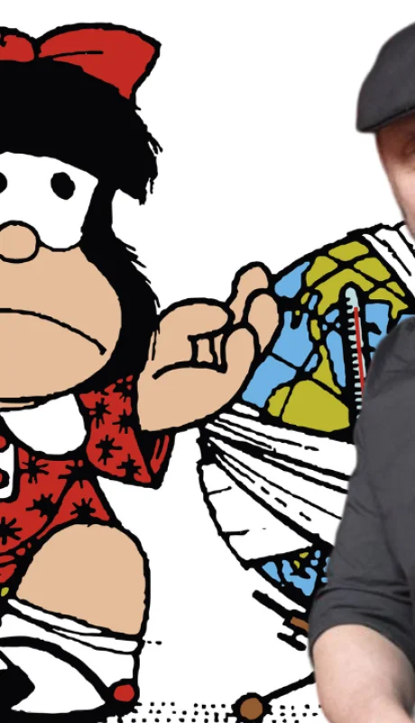 Mafalda con Juan José Campanella.