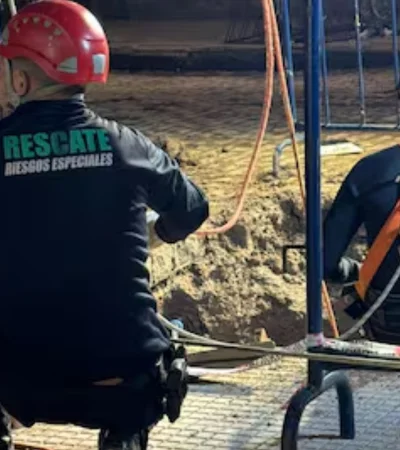 La policía bonaerense descubrió un túnel para robar un banco.