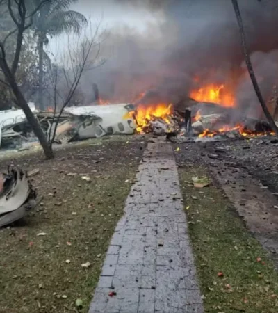 Un avión se estrelló en Brasil
