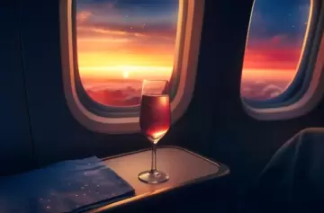 Los 5 mayores peligros de tomar alcohol en un avión