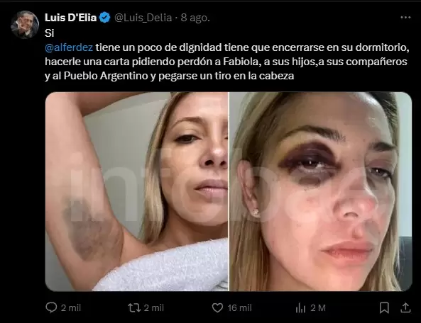 Polémico posteo de Luis D'Elia