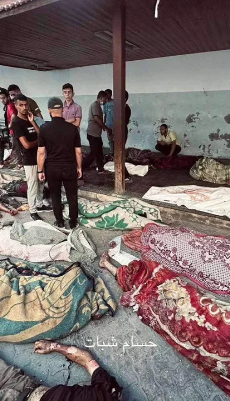 Bombardeo israelí a una escuela de Gaza