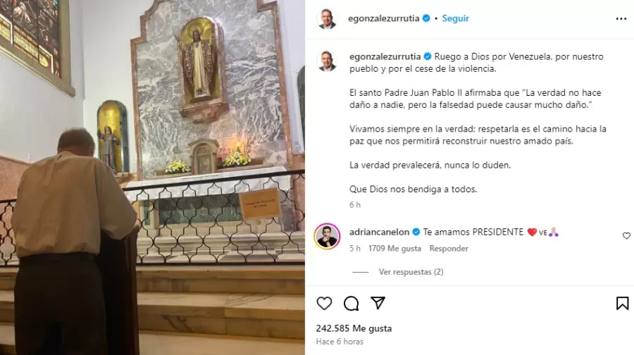 Instagram de Edmundo González Urrutia