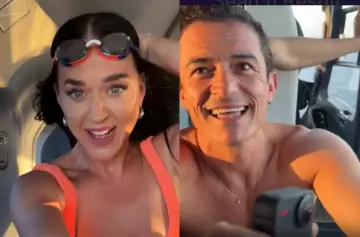 Ahora se tiran de helicópteros: Katy Perry y Orlando Bloom