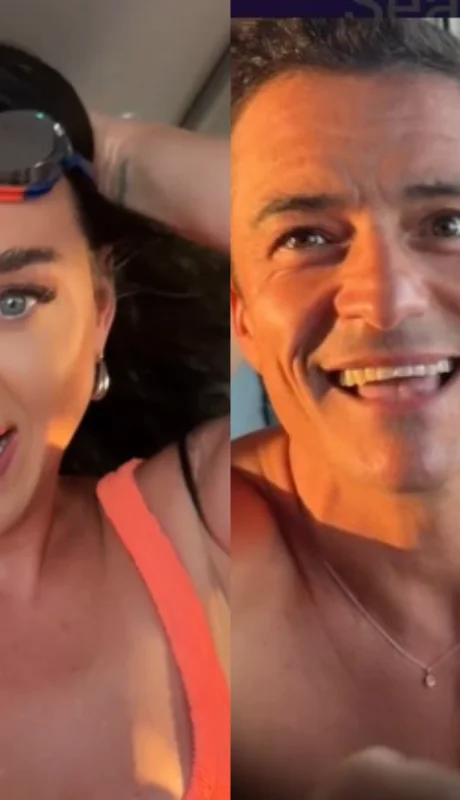 Katy Perry y Orlando Bloom se lanzan desde un helicóptero al océano en Cerdeña.