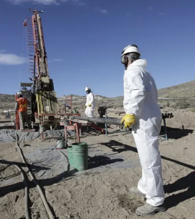 Exploración minera en el departamento de Malargüe, en el sur de Mendoza.