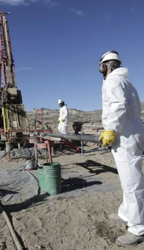Exploración minera en el departamento de Malargüe, en el sur de Mendoza.