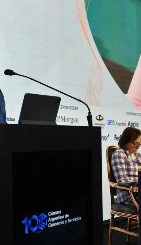 Patricia Bullrich habla ante el Council/