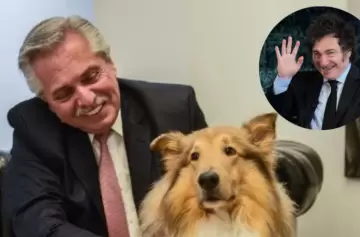 ¿Será en serio? Javier Milei busca quedarse con el perro de Alberto Fernández