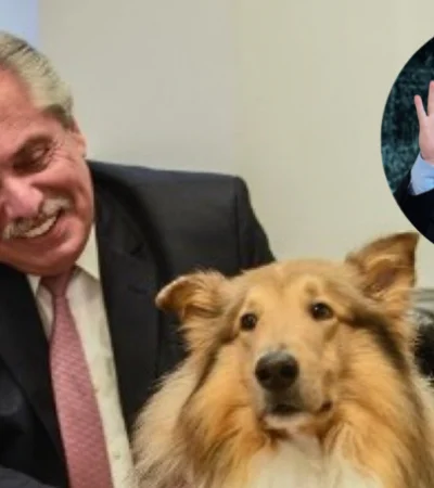 ¿Será en serio? Javier Milei busca quedarse con el perro de Alberto Fernández
