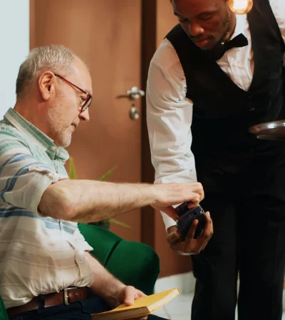 El mozo y la propina.