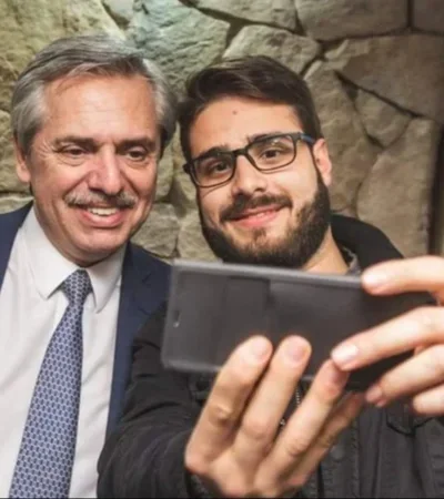 Emmanuel Fugazzotto con el ex presidente Fernández/