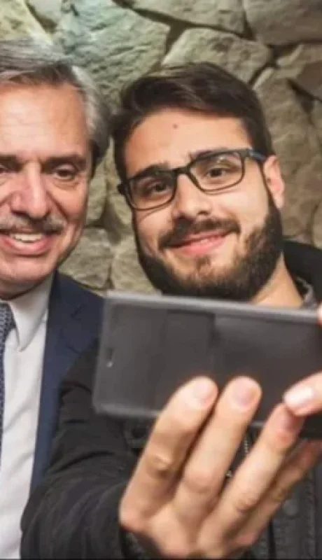 Emmanuel Fugazzotto con el ex presidente Fernández/