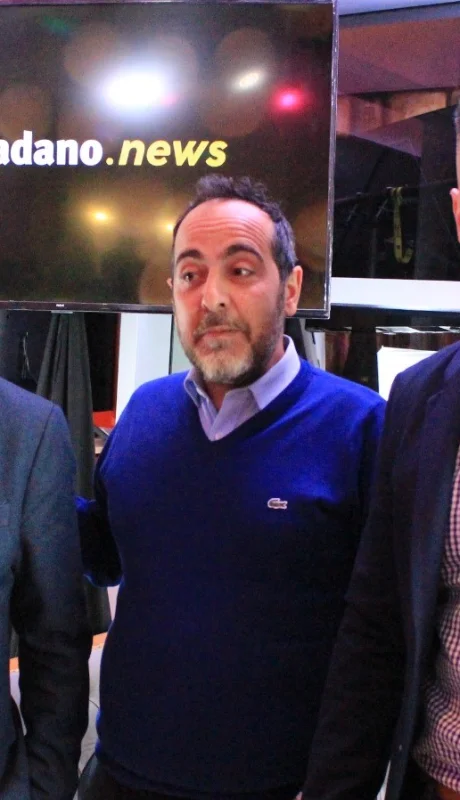 El gobernador Alfredo Cornejo, Gabriel Landart, y el intendente de Guaymallén, Marcos Calvente.