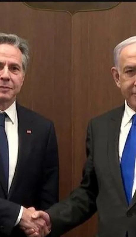 Antony Blinken y Benjamín Netanyahu