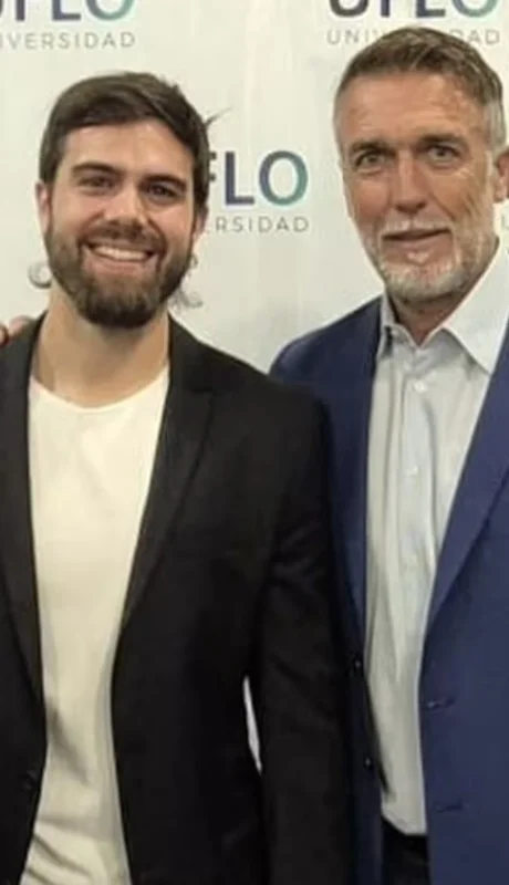 Thiago junto a su padre, Gabriel Batistuta