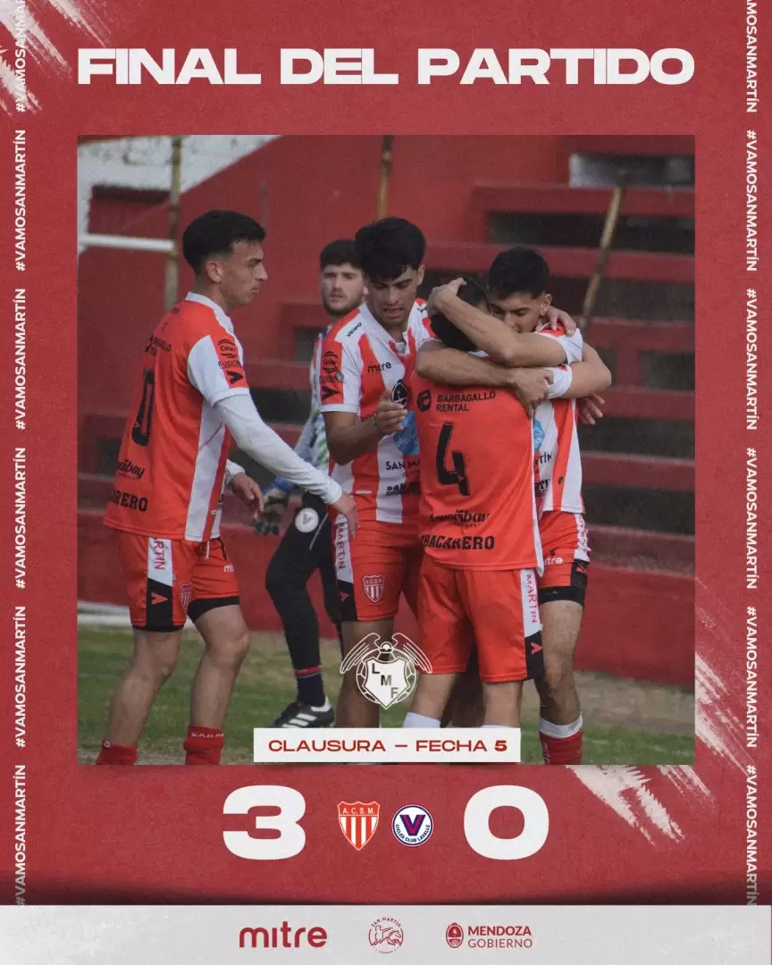 El Chacarero se recompuso de su caída ante Argentino y goleó al Melonero /Prensa San Martín