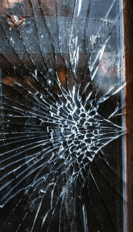 Vidrio roto.