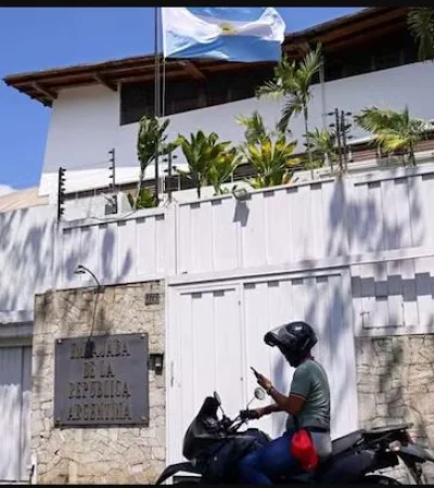 La residencia de la embajada de Argentina en Caracas