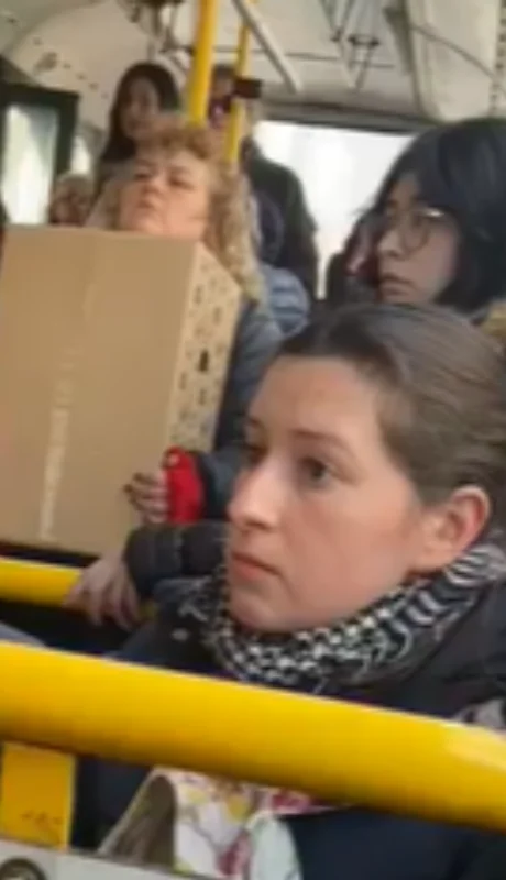 El chofer ya le había solicitado a la mujer que se baje del colectivo.