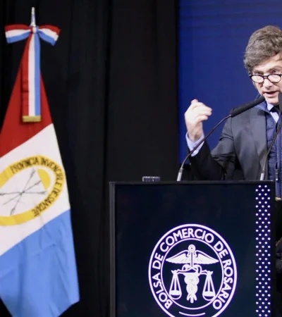 Javier Milei dejó frases tajantes en el 140º Aniversario de la Bolsa de Comercio de la Ciudad de Rosario.