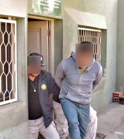 El momento del arresto.