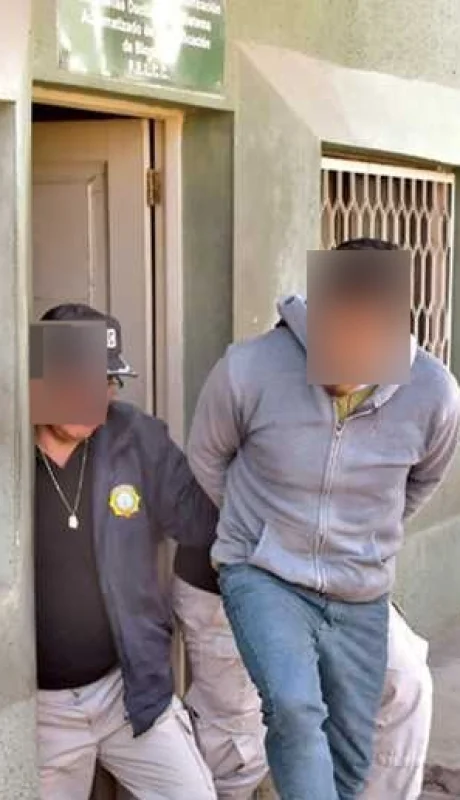 El momento del arresto.