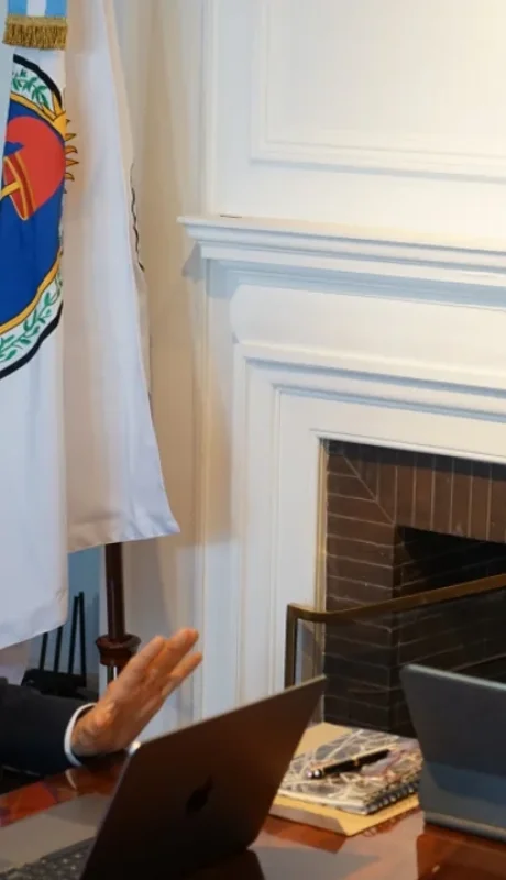 El gobernador de Santa Fe festejo con la Ministra Bullrich la baja del delito en Rosario/