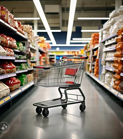 Caen las ventas en los supermercados.
