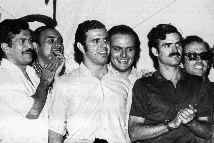 Mario Firmenich conla cúpula de Montoneros