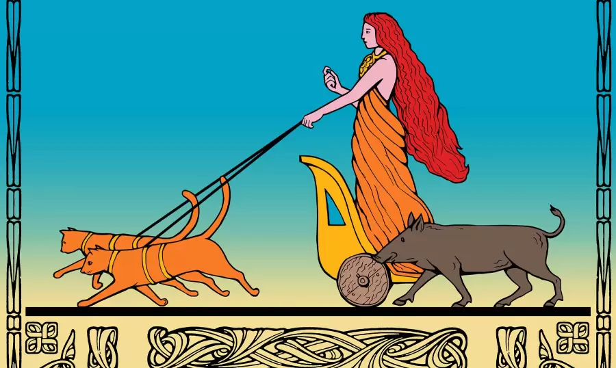 La diosa Freya, personaje de mitología nórdica.